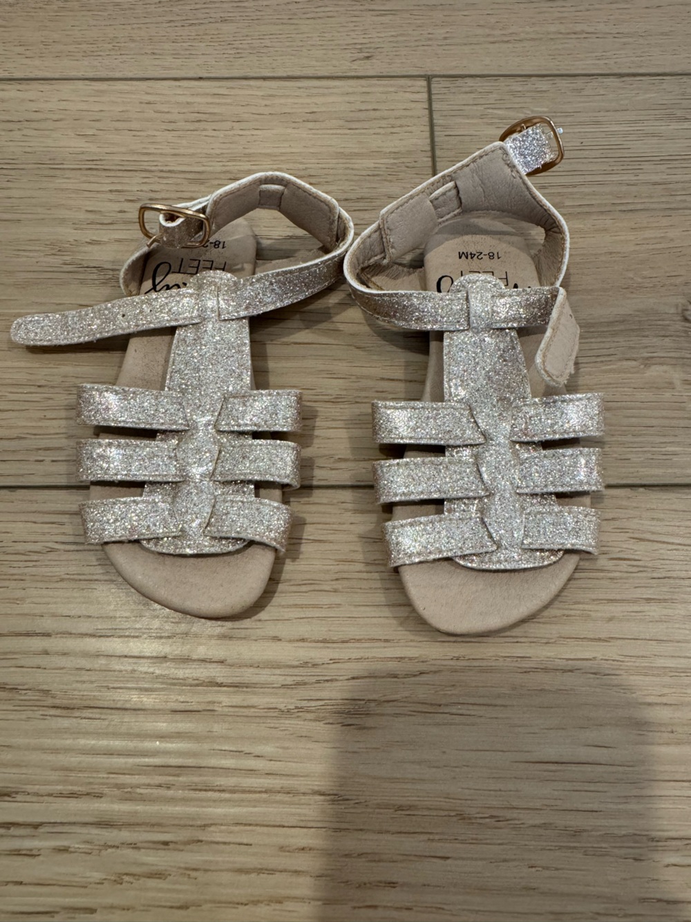Monkey feet gold sandals